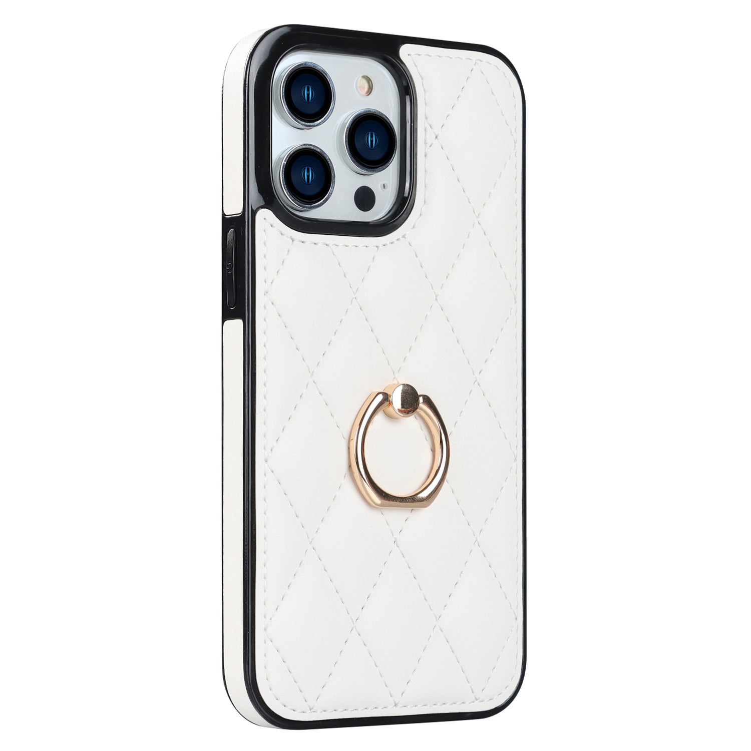 PU Leather TPU Phone Case for iPhone 13 Pro Max Stitching Rhombus Ring Holder Kickstand Phone Cover PU Leather TPU Phone Case for iPhone 13 Pro Max Stitching Rhombus Ring Holder Kickstand Phone Cover